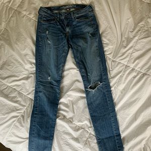 AE Skinny Stretch Jean (distressed). 8 extra long